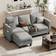 Lark Manor Aadvik Modern Standard Chaise 76.4" Sofa 77.6" 2pcs 3 Seater