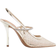 River Island Gold Diamante Sling Back Heeled Court Shoes - Women's - Gold