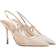 River Island Gold Diamante Sling Back Heeled Court Shoes - Women's - Gold