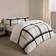 OHS Check Bedding Set King Duvet Cover Black, Natural (230x220cm)