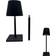 Genopladelig LED Sort Bordlampe 38cm