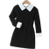 Shein Toddler Girls Contrast Collar Keyhole Back Dress
