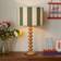 Dunelm Stripe Drum Lamp Olive Shade ∅ 30cm