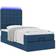 vidaXL Ottoman-Bett mit Matratze und LEDs Blau 100x200 cm Stoff Rahmenbett 100x203cm
