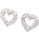 Shein pair Trendy Elegant New Style Geometric HeartShaped Rhinestone Stud Earrings For Women Daily Casual Birthday Gifts
