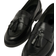 Schuh lina leather tassel loafer flat shoes in black Black EU 36