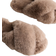 New Look Sliders Med Krydsende Remme - Lysebrune
