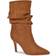 Nine West Slouch Dress Booties Dark Natural