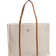 Tommy Hilfiger Canvas Beach Tote Bag - Beige/Cognac/Hvid