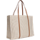 Tommy Hilfiger Canvas Beach Tote Bag - Beige/Cognac/Hvid