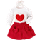 Shein Elegant Heart Puff Sleeve Top and Skirt Set - Elegant