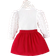 Shein Elegant Heart Puff Sleeve Top and Skirt Set - Elegant