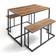 Dunelm Charlie 4 Rectangular Table with 2 Benches Dining Set 70x110cm 3pcs