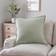 Dunelm Luna Oxford Edge Square Cushion Sage Complete Decoration Pillows Green (57x57cm)