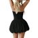 Shein Summer Fashion Solid Color Strapless Puff Bubble Mini Dress
