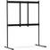 Pedestal Tube TV Floor Stand Black