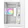 CiT Overseer White MicroATX PC Case Celsius Dual-Ring Fans