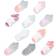 Hanes Infant Girls' Heel Shield Socks 10-Pack Grey/White/Pink/Assorted Grey/White/Pink/Assorted