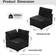 ALTRIGUS Modern Black Plush Polyester Blend 6+ Seater 6L-YOYO430-72-AL Sofa 130.7" 6 Seater