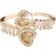 Shein 1pc Symmetrical Heart Shaped Copper Ring With Cubic Zirconia