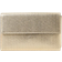 Accessorize Metallic Fold Over Clutch Bag - Gold