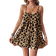 Shein Leopard Print Spaghetti Strap Backless WideLeg Jumpsuit Vacation