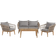 deNoord Morocco Soffgrupp Loungeset, 1 Bord inkl. 2 Stolar & 1 Soffor