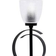 The Home Depot Delgado 16.25 in Matte Black Piano Desk with Clear Ribbed Glass Shade Table Lamp 16.2"