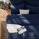 CozyLux Queen Comforter Set 7 Pieces Navy Bedspread Blue (223.5x223.5cm)