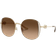 Coach Horse And Carriage Metal Round Sunglasses - Gold/Brown
