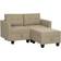 Homcom Modular Sectional Set Light Brown Sofa 148cm 2 Seater