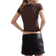 H&M Ladies Brown Coated mini skirt