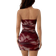 Shein Sfumato Netz Muster Damen Bandeau Party Mini Kleid
