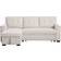 Lilola Home Lucca II 84.5 Inch Reversible Sleeper Sectional with Storage Chaise and Pocket Coil Seating - Beige Sofa 84.5" 3 Seater