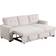 Lilola Home Lucca II 84.5 Inch Reversible Sleeper Sectional with Storage Chaise and Pocket Coil Seating - Beige Sofa 84.5" 3 Seater