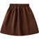 Shein Young Girls' Fashionable Deep Camel Pleated Skirt, Ideal For And Summer