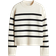 H&M Finstickad Tröja - Vit/Randig