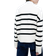 H&M Finstickad Tröja - Vit/Randig