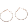 Shein 1pair Classic Fashionable Circle & Rhinestone Detail Round Hoop Earrings For Women's Casual, Holiday, Party and Night Out