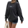 Shein Plus Acid Washed Look Vintage Knitted Distressed Loose Fit Long Sleeve TShirt