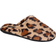 Snug Leaves Women Fuzzy House Memory Foam Slippers Cute Furry Leopard Print Faux Fur Lined Closed Toe Indoor Slides Bedroom Slip On Shoes