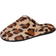 Snug Leaves Women Fuzzy House Memory Foam Slippers Cute Furry Leopard Print Faux Fur Lined Closed Toe Indoor Slides Bedroom Slip On Shoes