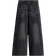 H&M Wide Denim Look Trousers - Black (1263202001)