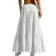 Shein Women Solid Color High Waist Tie Ruffled Hem Maxi Skirt