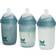 Herobility Nappflaskor I Glas 220 Ml Värmeindikerande Med Silikonhölje 3-pack
