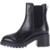 Off The Hook Block Heel High Ankle Leather Chelsea Boots - Black