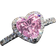 Shein PC Romantic Pink Heart Cubic Zirconia Ring For Women For ValentineS Day Gift Wedding Engagement Anniversary Party Jewelry