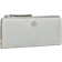 Tory Burch Robinson Pebbled Zip Slim Wallet - Light Granite