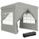 OutSunny Pavillon 2.5x2.5m Wasserabweisend Stabil Winterfest Pop-up Faltpavillon Hellgrau 2.5x2.5 m