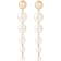 Shein 1pair Vintage Simple Design Long Tassel Earrings With Big And Pearls